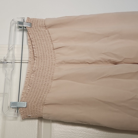 Bella Dahl 100% Tencel Flowy Wide Leg Pockets Lightweight Soft Tan Pants Size M - Picture 3 of 8